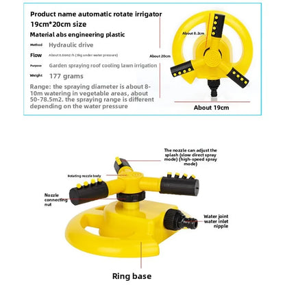 Sistema de riego automático rotatorio para plantas de jardín