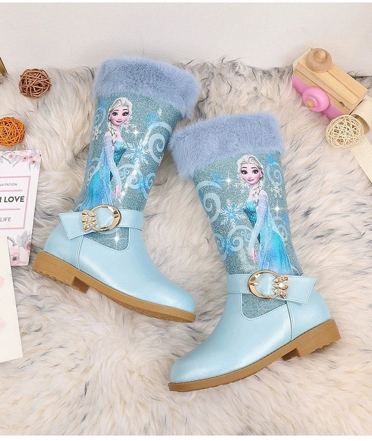 Disney Girls' Leather Boots Winter