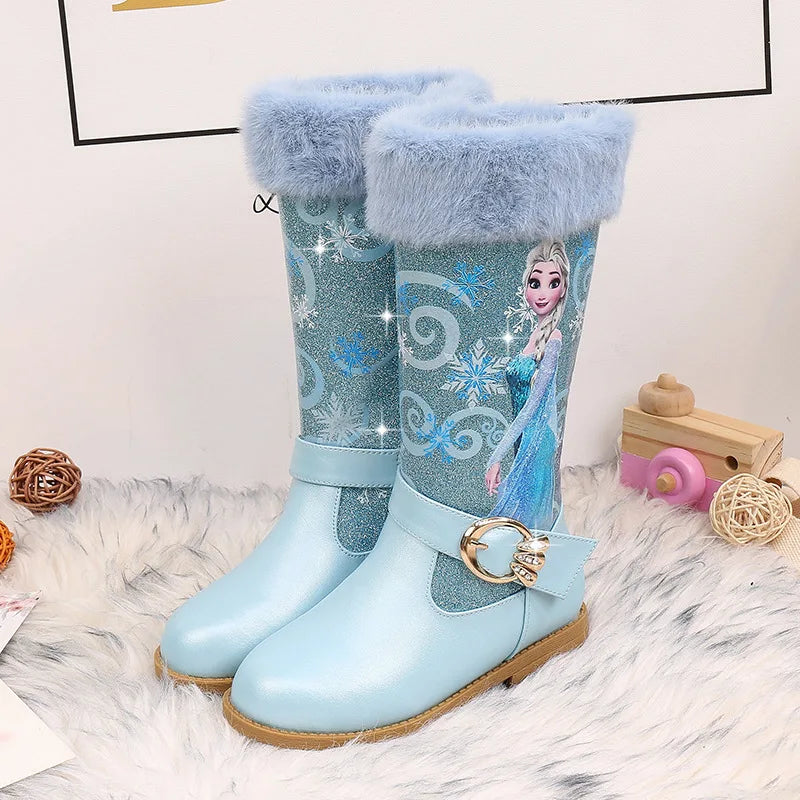Disney Girls' Leather Boots Winter