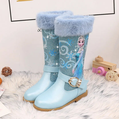 Disney Girls' Leather Boots Winter
