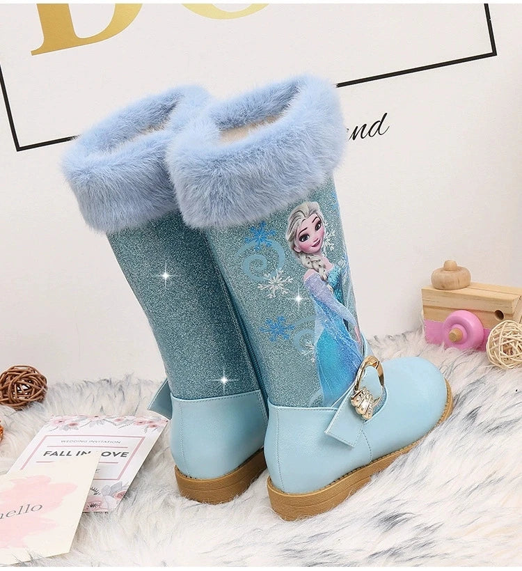 Disney Girls' Leather Boots Winter