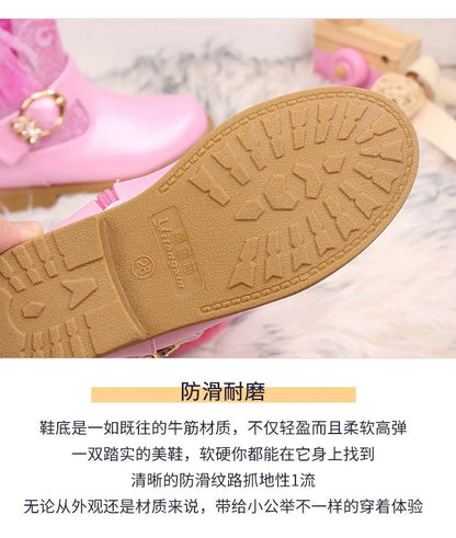 Disney Girls' Leather Boots Winter